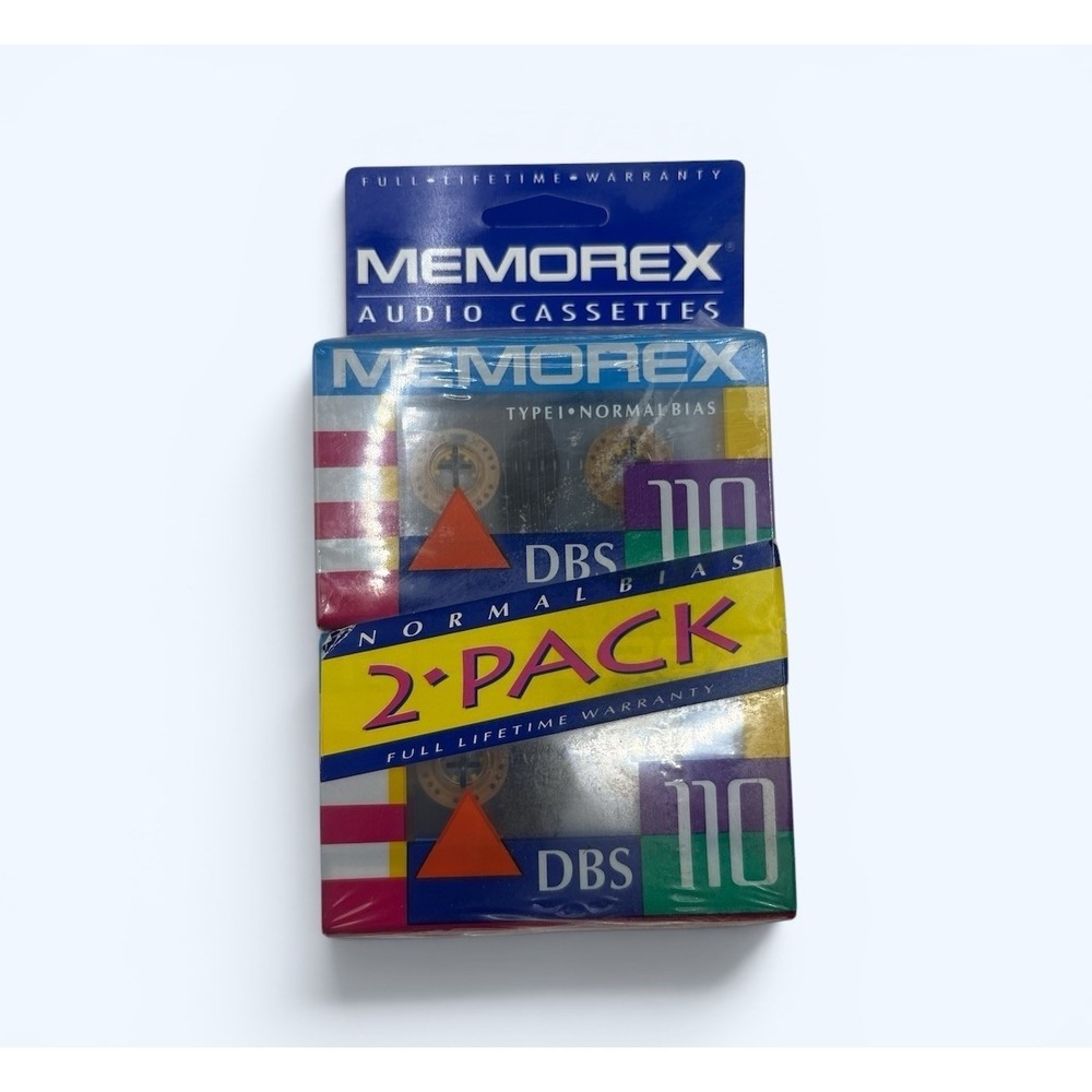 Memorex‎ DBS Normal Bias Audio Cassette Tape 2 Pack DBS 60 60 Minutes